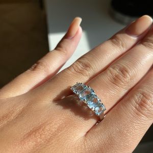NWT Blue Topaz Gemstone Ring size 8